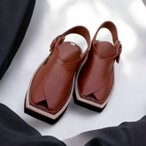 Kaptaan Chappal Double Sole Mustard - Pure Leather Handmade